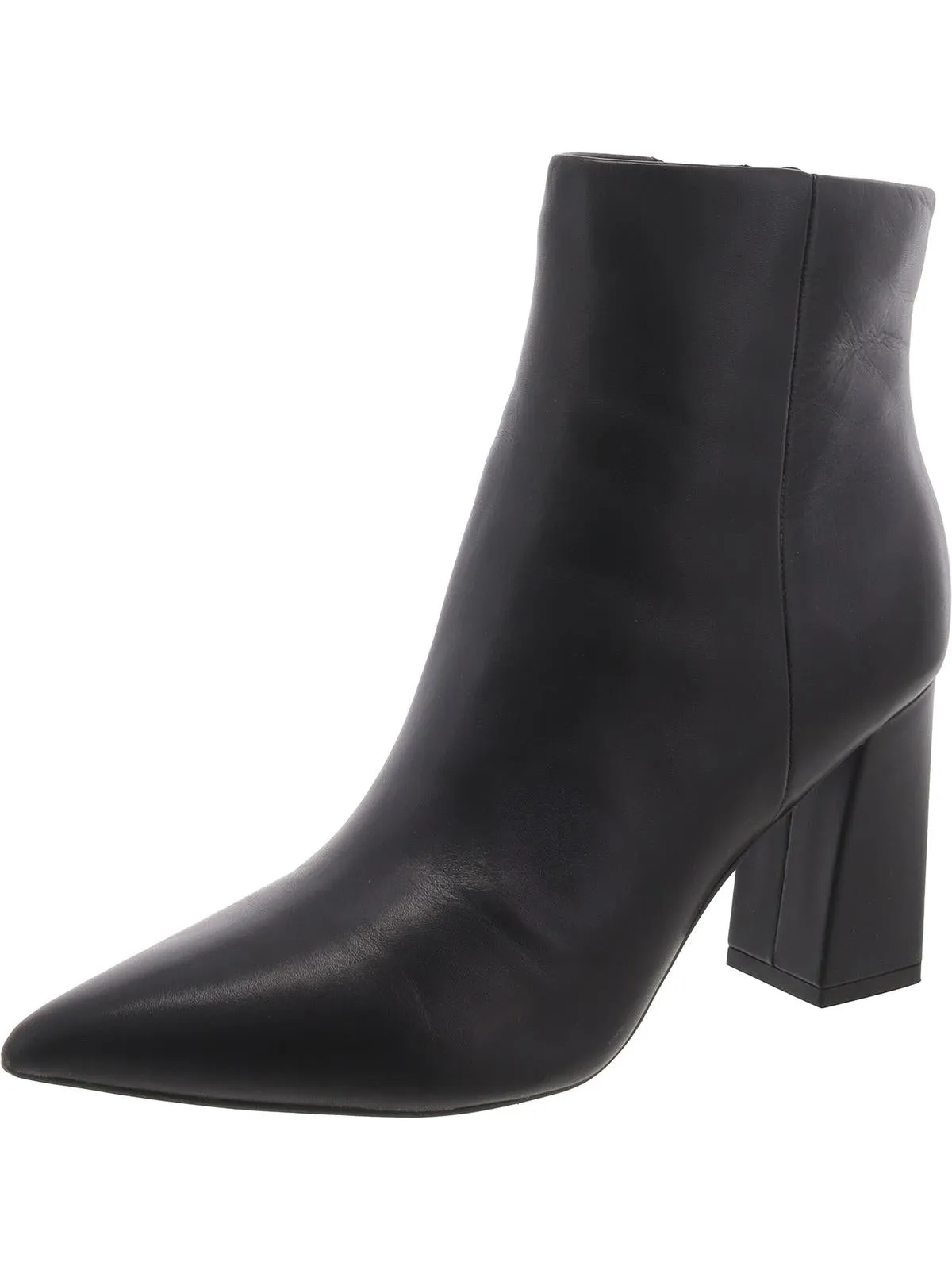 Gritana Womens Leather Block Heel Ankle Boots