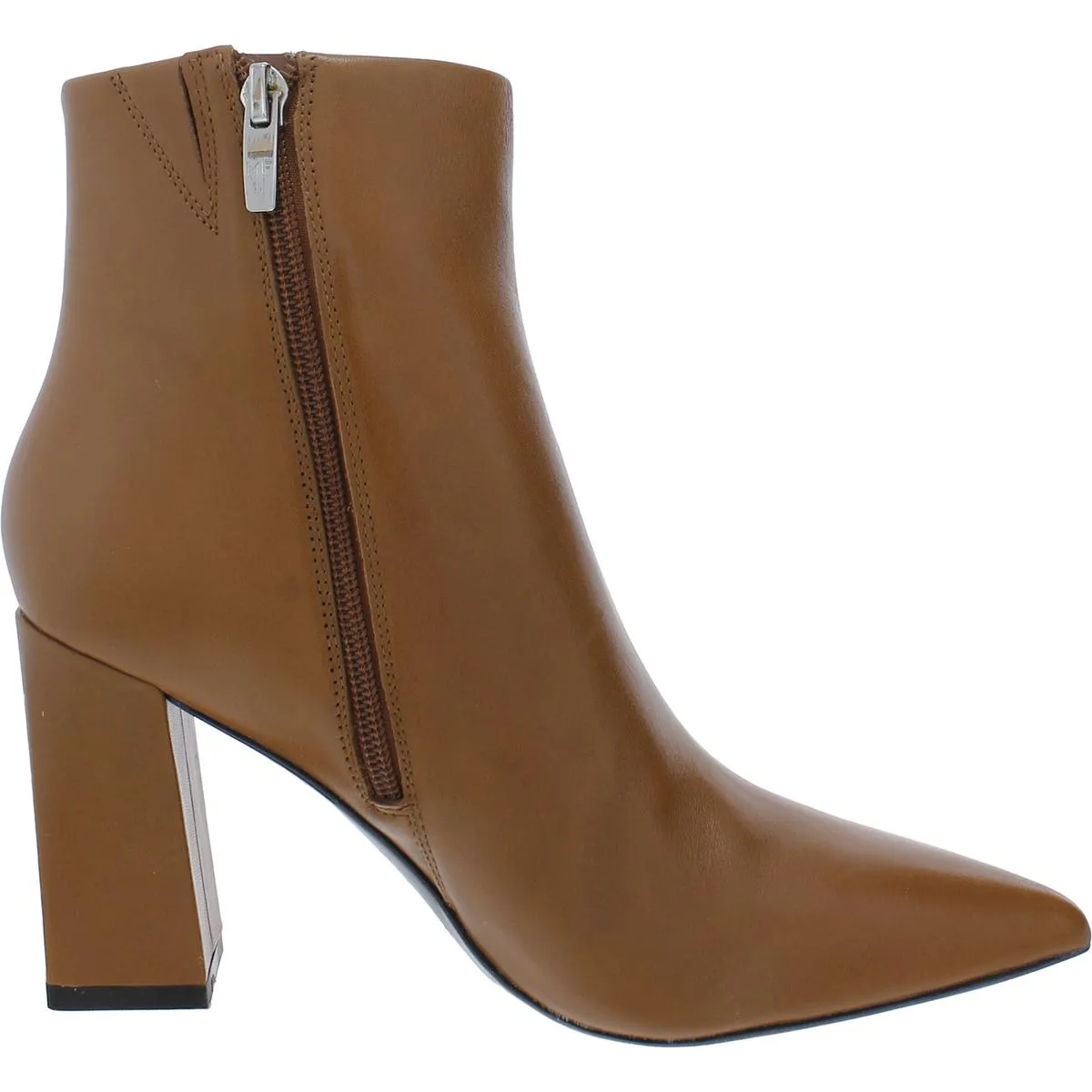 Gritana Womens Leather Block Heel Ankle Boots