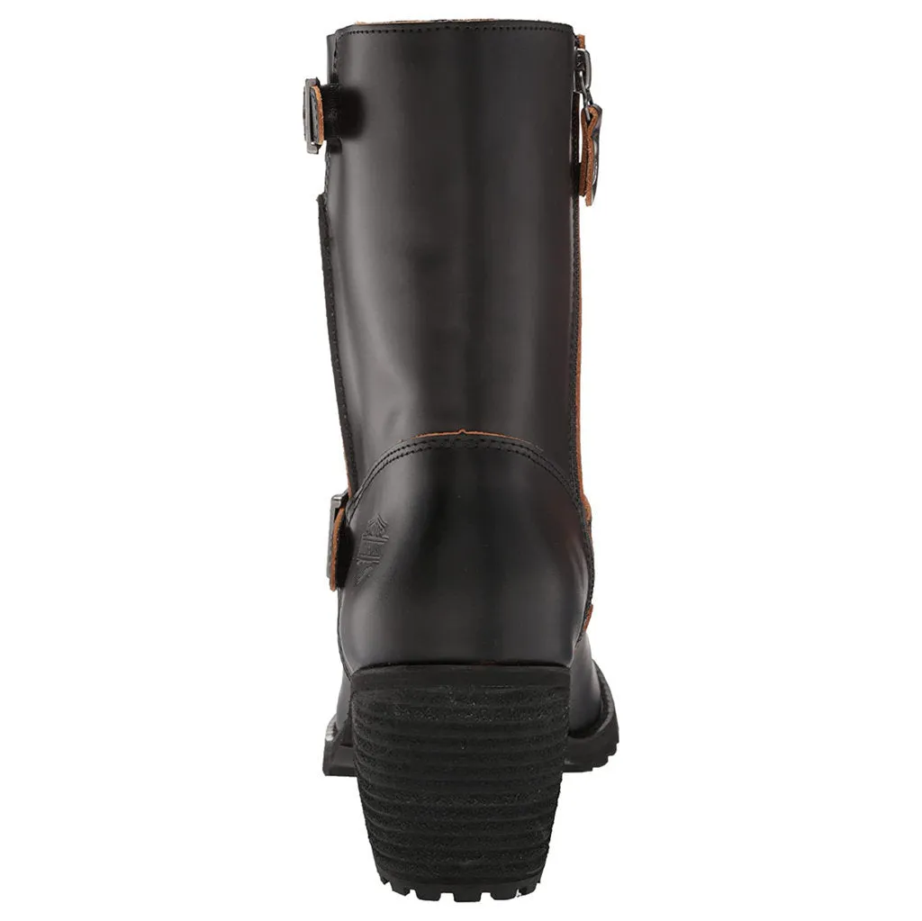 Harley Davidson Lalanne Full Grain Leather Women's Block Heel Boots