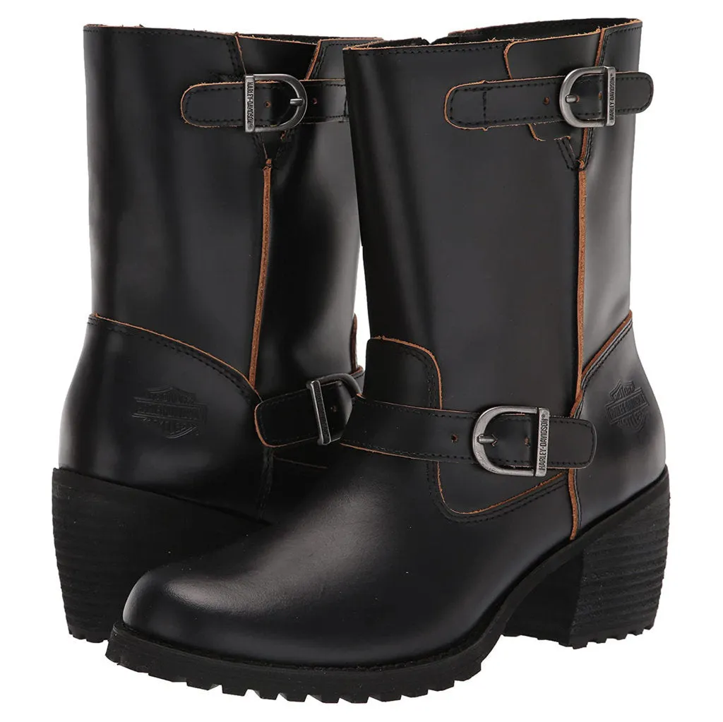 Harley Davidson Lalanne Full Grain Leather Women's Block Heel Boots