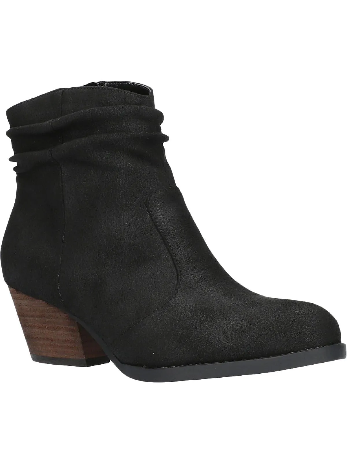Helena Womens Faux Suede Block Heel Ankle Boots