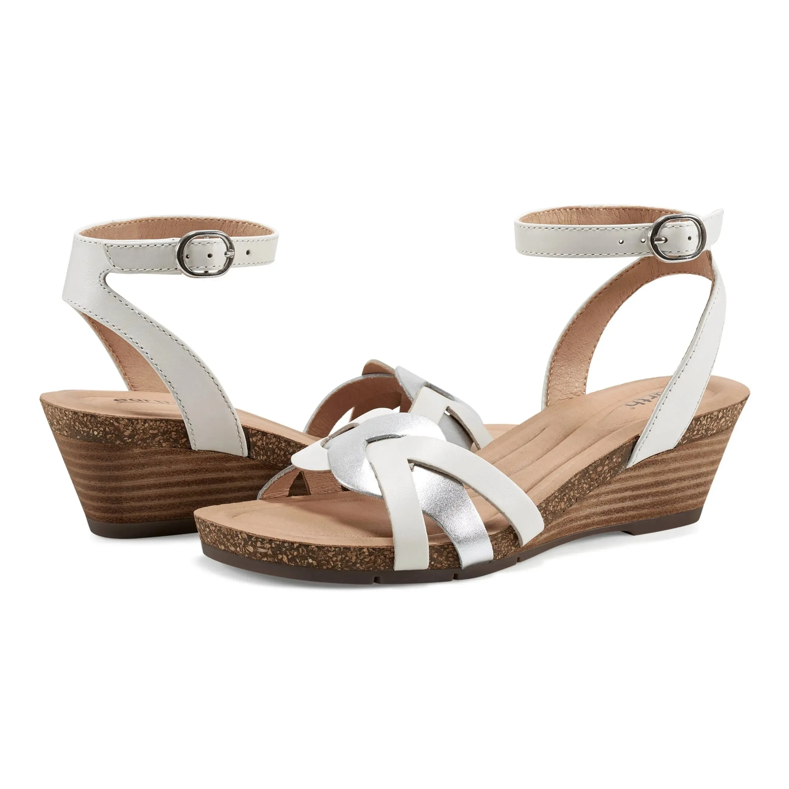 Herly Woven Strappy Stacked Heel Dress Sandals
