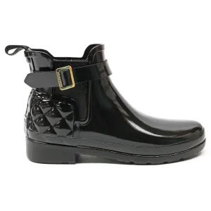 Hunter Refined Gloss Rubber Quilt Women's Chelsea Boots