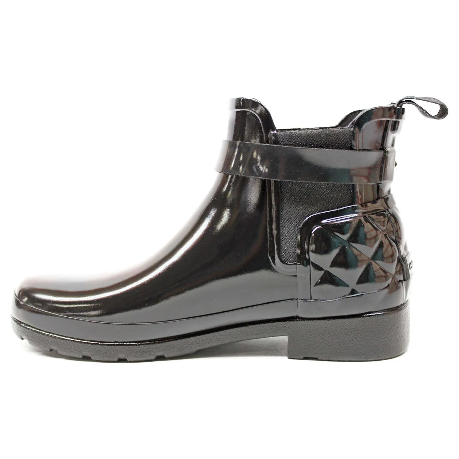 Hunter Refined Gloss Rubber Quilt Women's Chelsea Boots