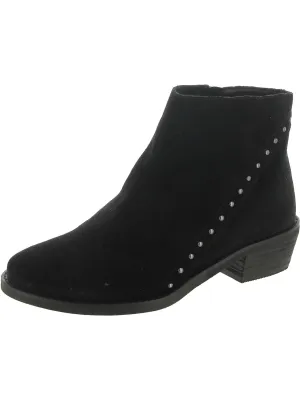 Irven Womens Suede Studded Ankle Boots