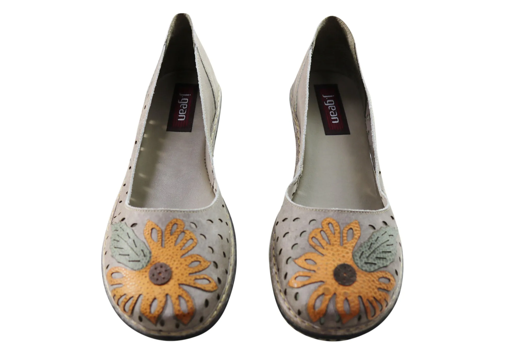 J Gean Leah Womens Comfortable Leather Shoes Made In Brazil J Gean Shoes