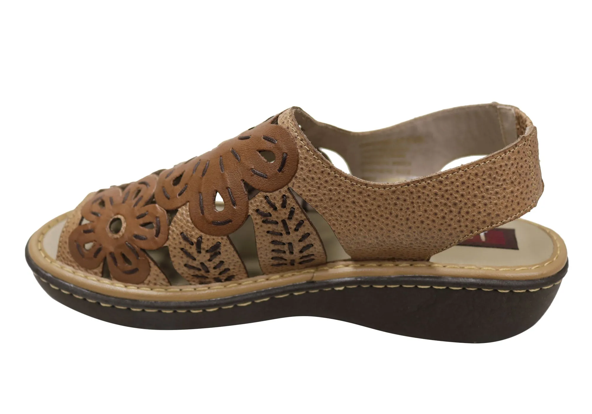 J Gean Orchid Womens Comfortable Leather Sandals Made In Brazil J Gean Shoes