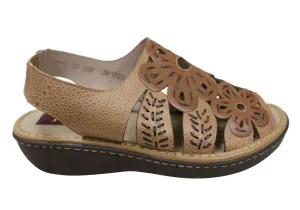 J Gean Orchid Womens Comfortable Leather Sandals Made In Brazil J Gean Shoes