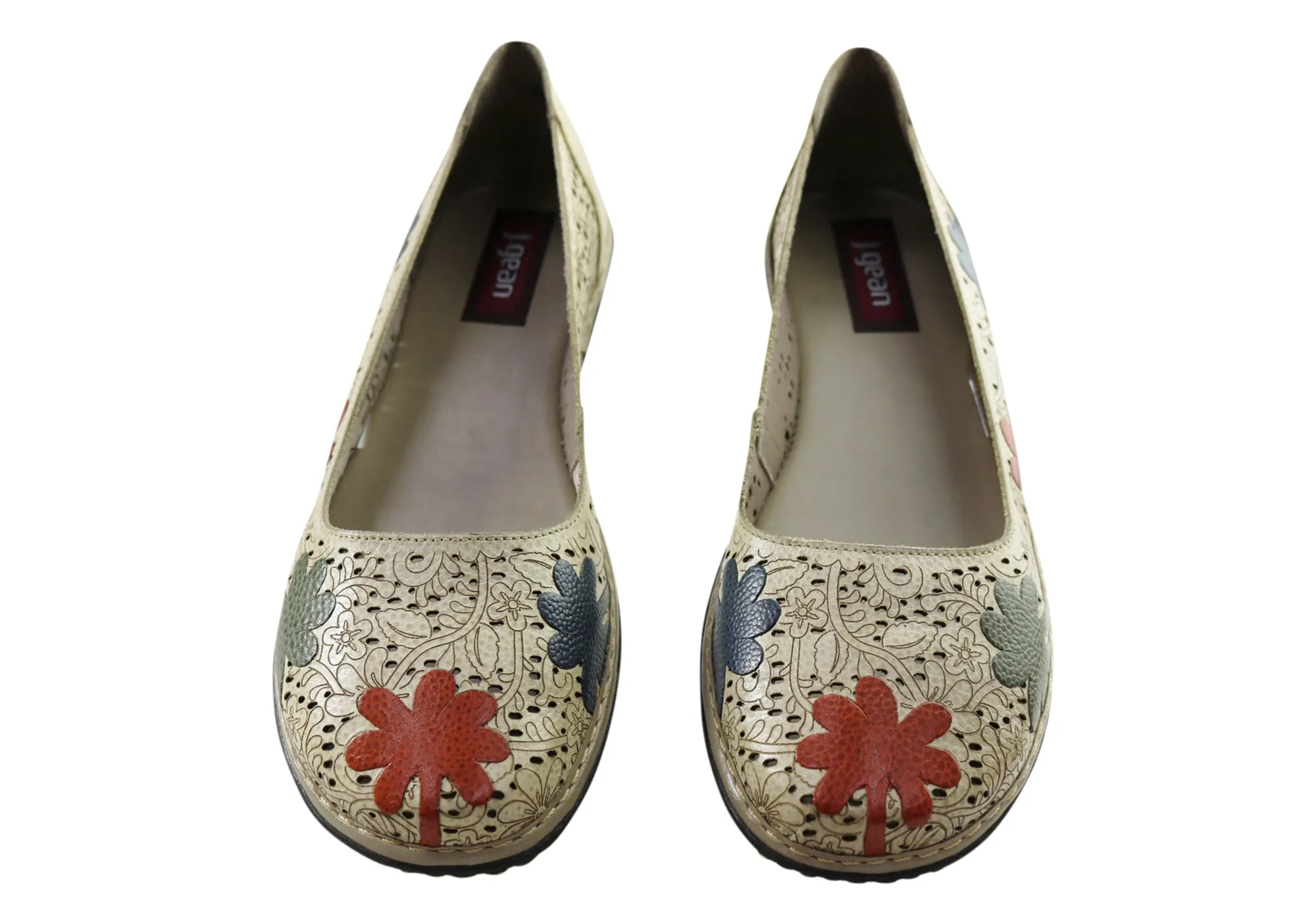 J Gean Poppy Womens Comfortable Leather Shoes Made In Brazil J Gean Shoes