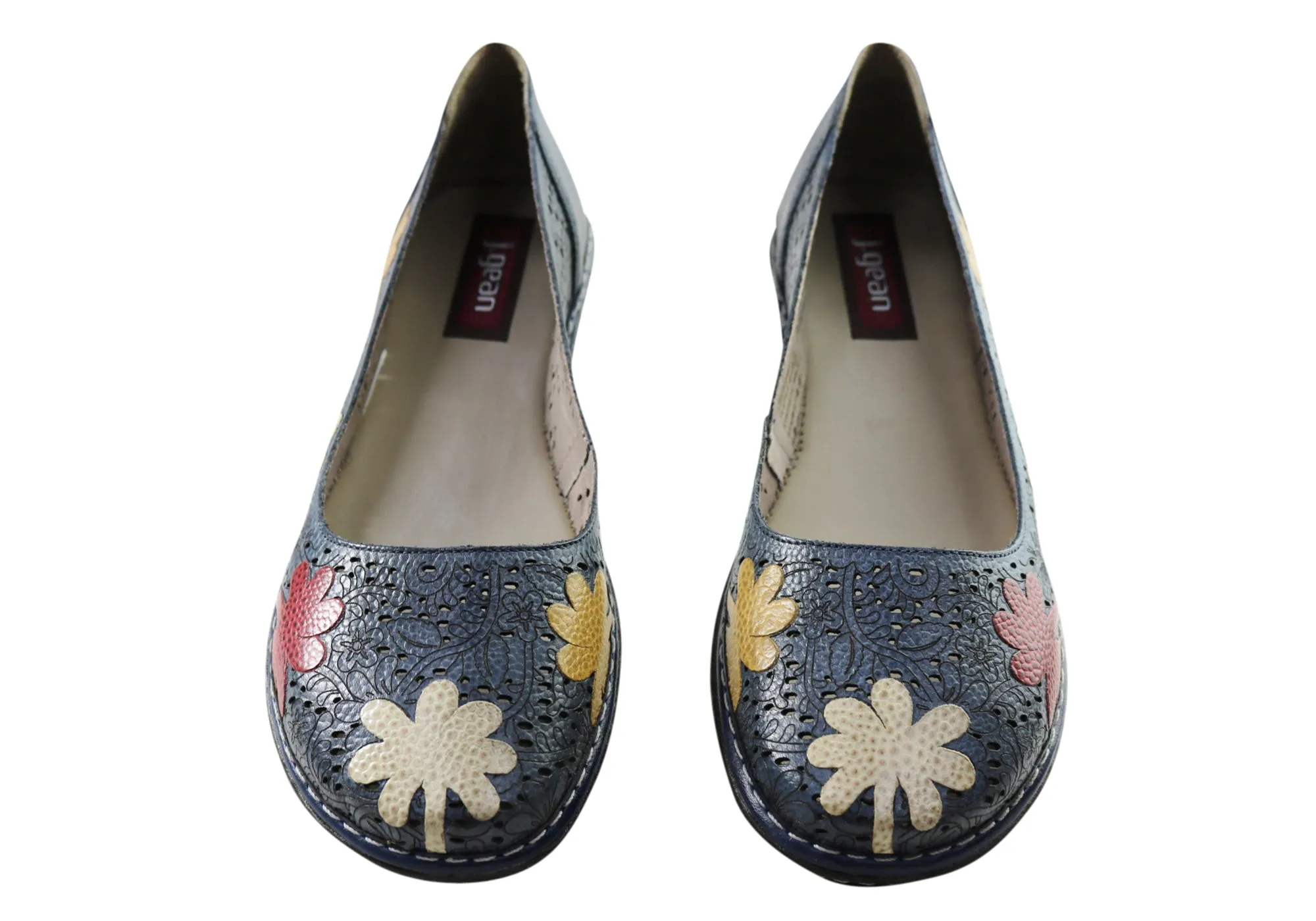 J Gean Poppy Womens Comfortable Leather Shoes Made In Brazil J Gean Shoes