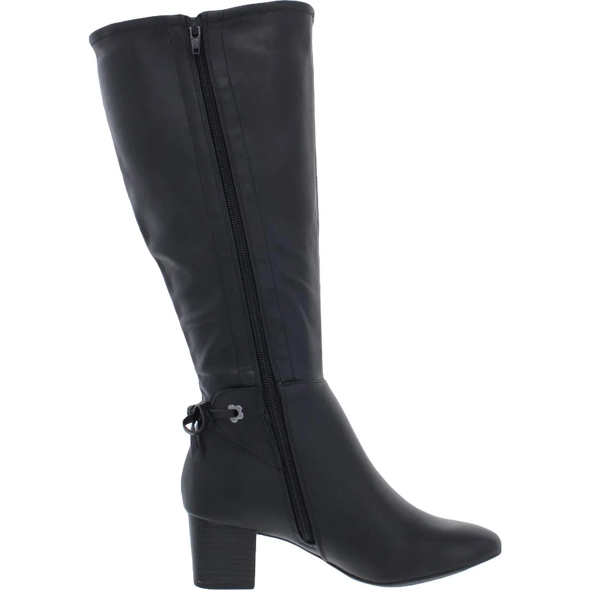 Jaccque Womens Faux Suede Wide Calf Knee-High Boots
