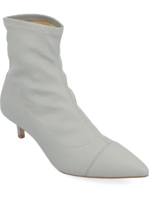 Jadde Womens Faux Leather Pointed Toe Ankle Boots