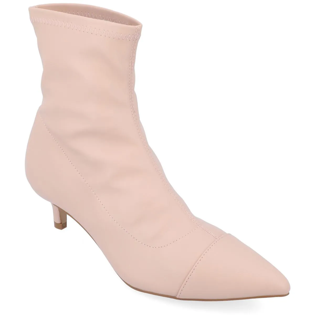 Jadde Womens Faux Leather Pointed Toe Ankle Boots