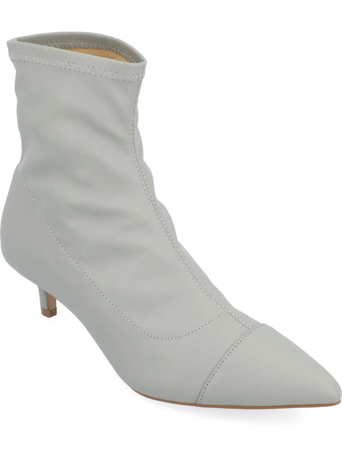 Jadde Womens Faux Leather Pointed Toe Ankle Boots