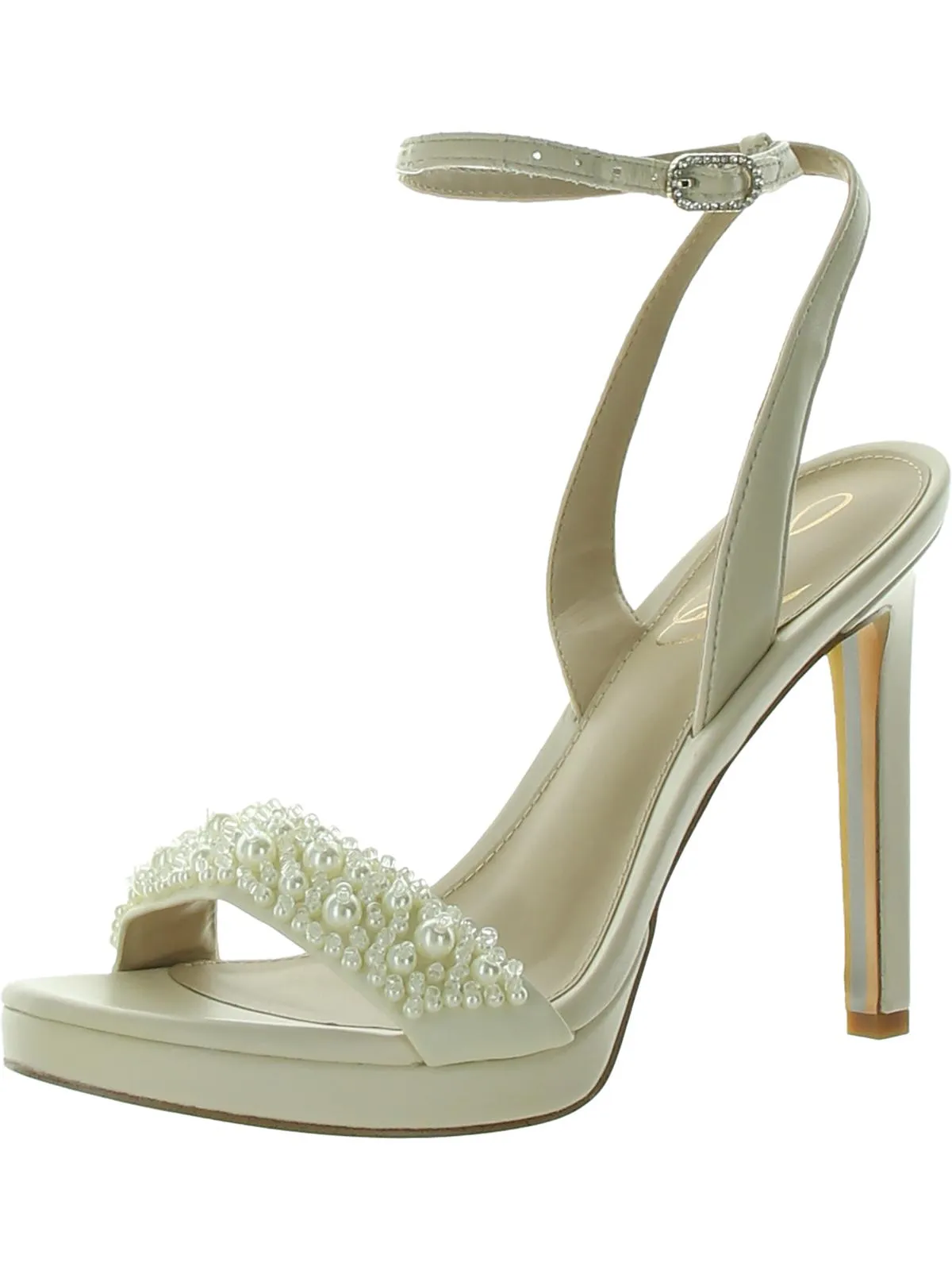 Jade Perla Womens Embellished Ankle Strap Heels