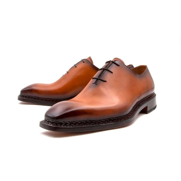 Jason Sr Wholecut Lace Up Shoes - Caramel