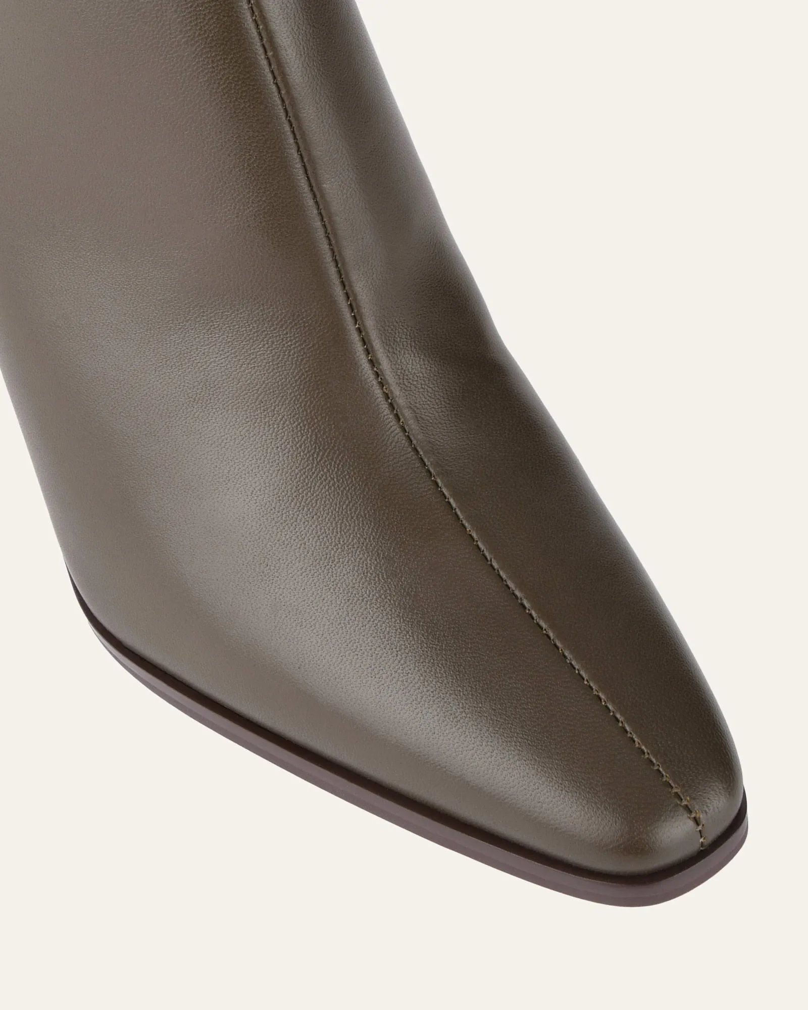 JEMIMA HIGH ANKLE BOOTS DARK OLIVE LEATHER