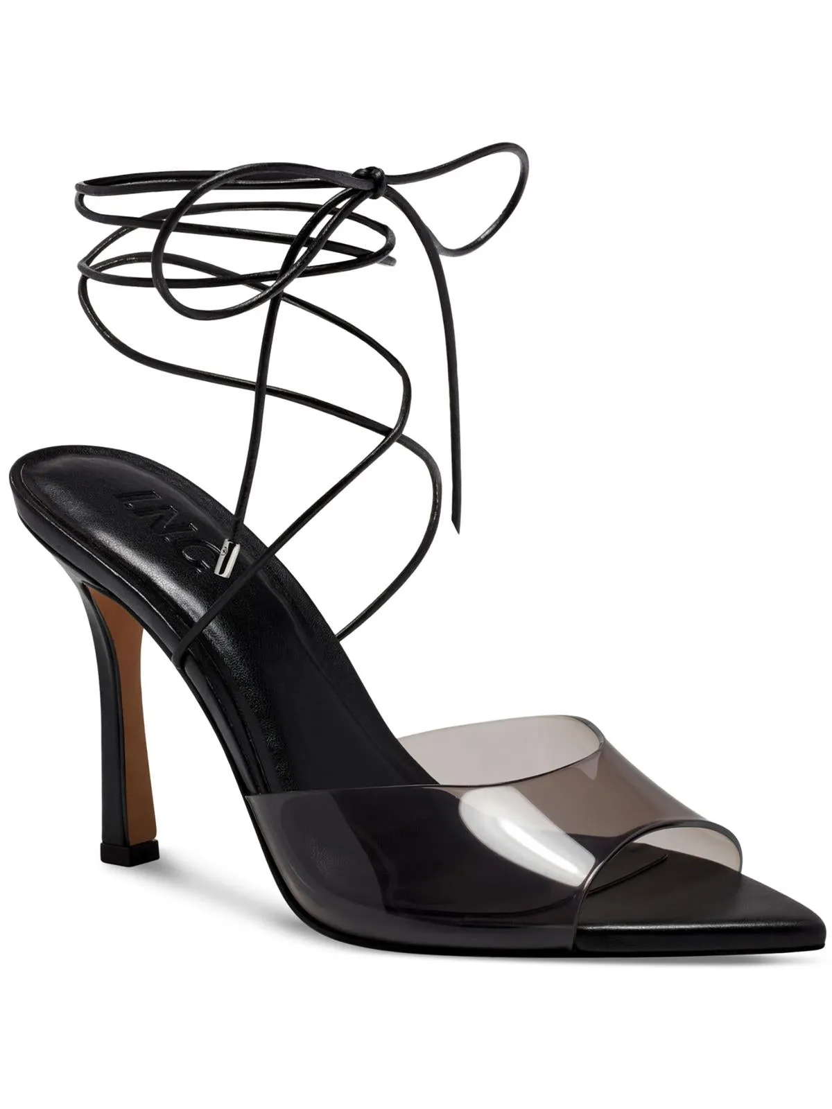 Jesippa Womens Faux Leather Ankle Wrap Heels