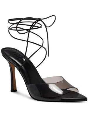 Jesippa Womens Faux Leather Ankle Wrap Heels