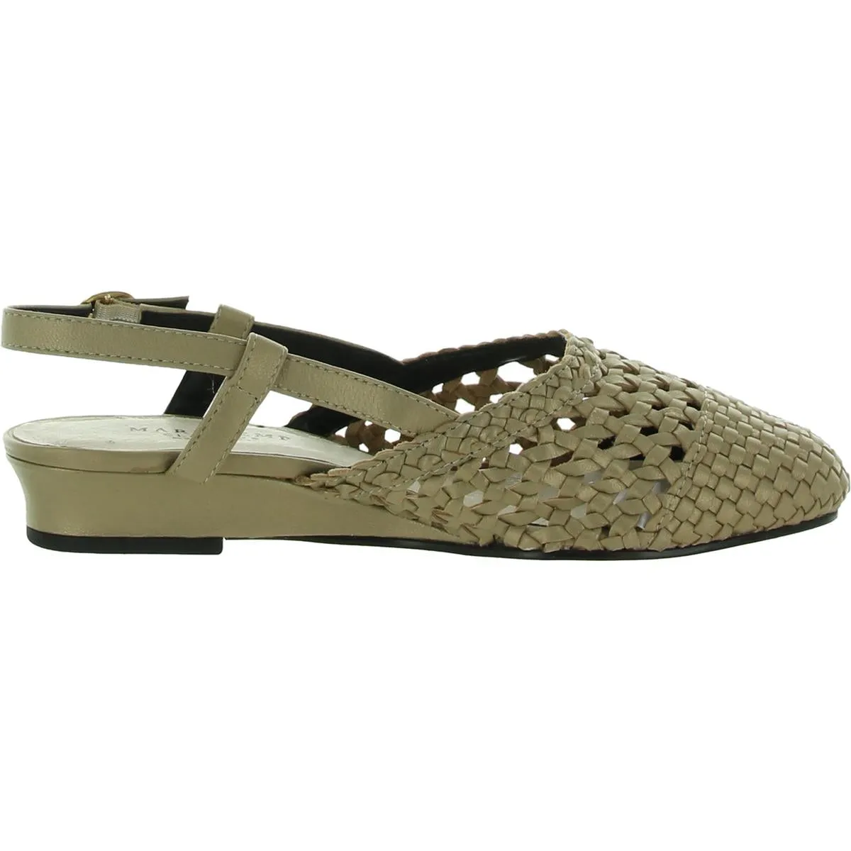 JESSY Womens Leather Ankle Strap Wedge Sandals