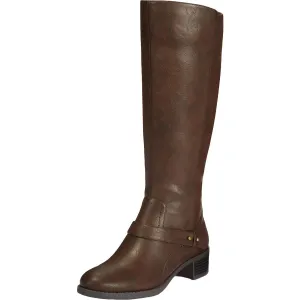 Jewel Womens Faux Leather Knee-High Riding Boots