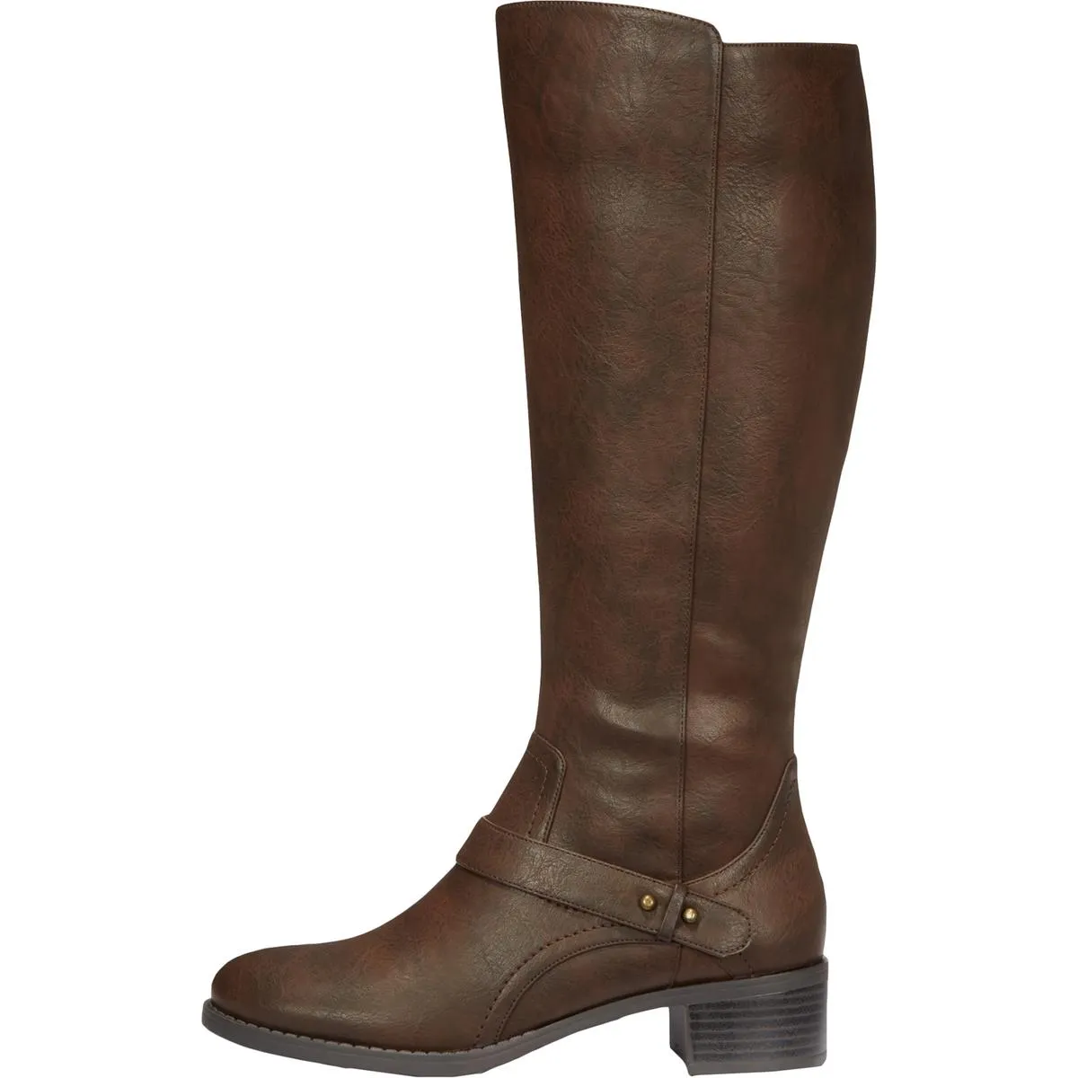 Jewel Womens Faux Leather Knee-High Riding Boots