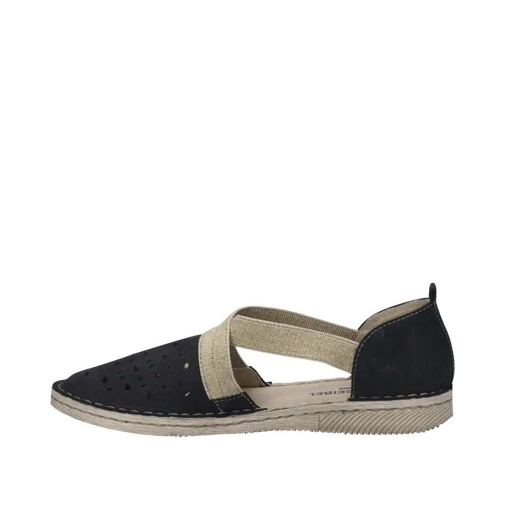 Josef Seibel Women's Sofie 44 Cross Strap Slip On in Black