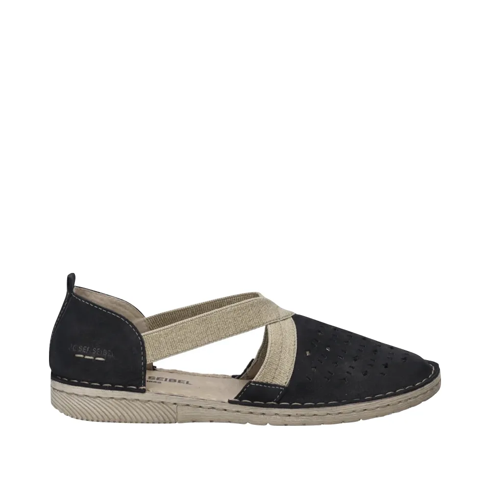 Josef Seibel Women's Sofie 44 Cross Strap Slip On in Black