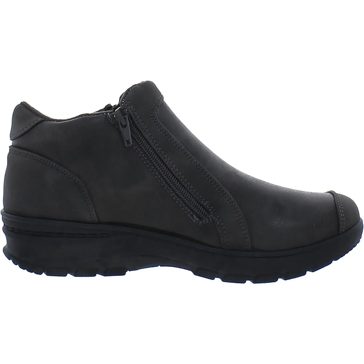 JOVI Womens Double Zipper Ankle Boots