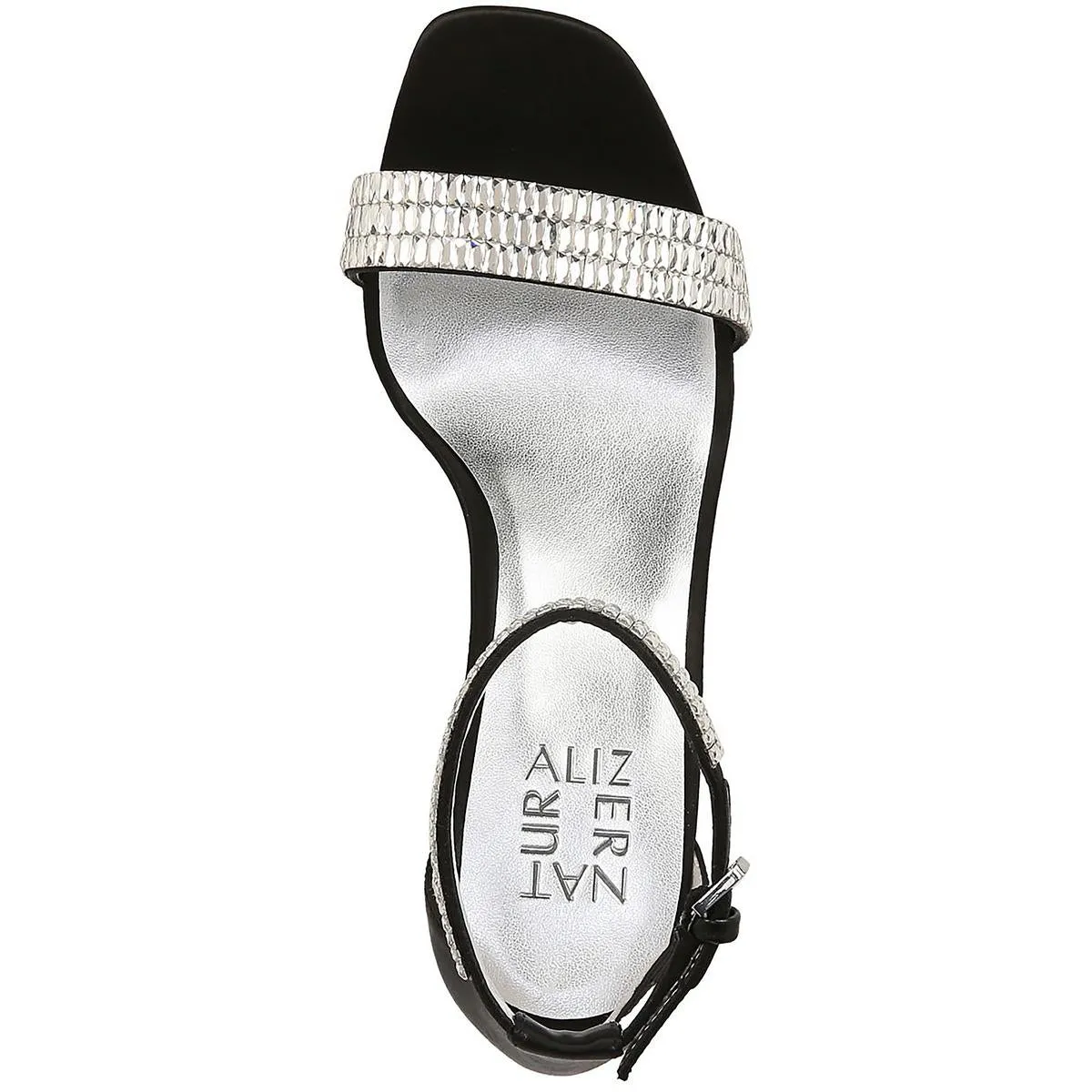 Joy Sparkle Womens Satin Ankle Strap Heels