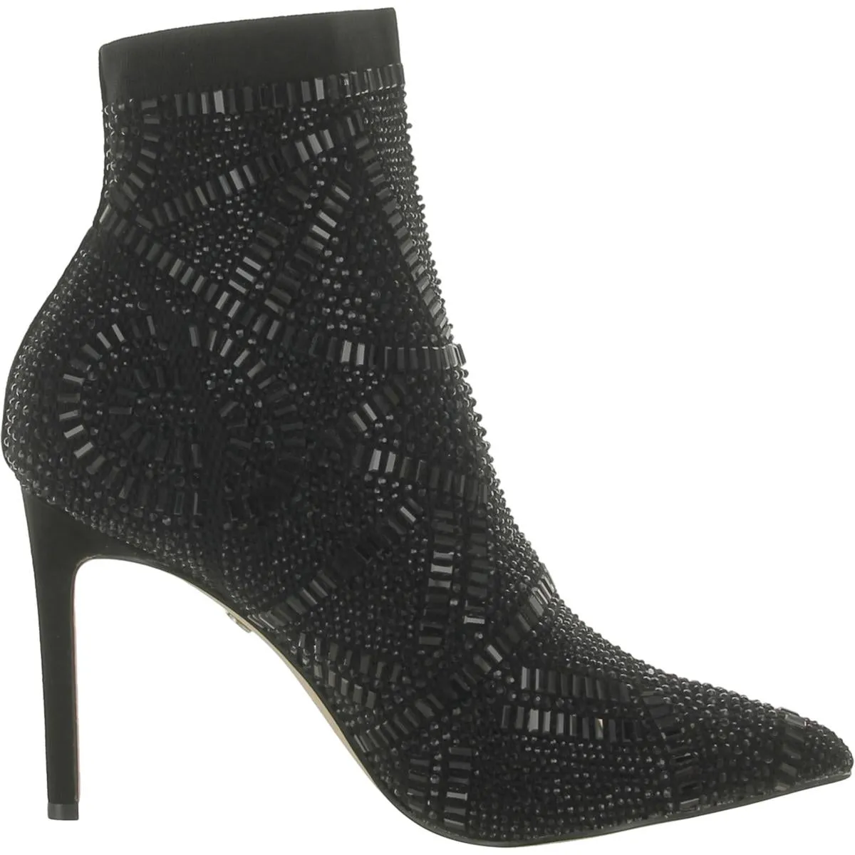Kami Womens Embellished Pointed Toe Ankle Boots