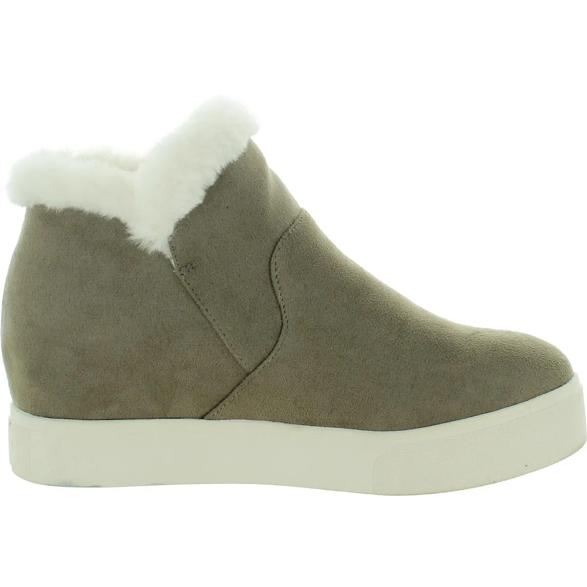Karlee Womens Faux Suede Flatform Ankle Boots