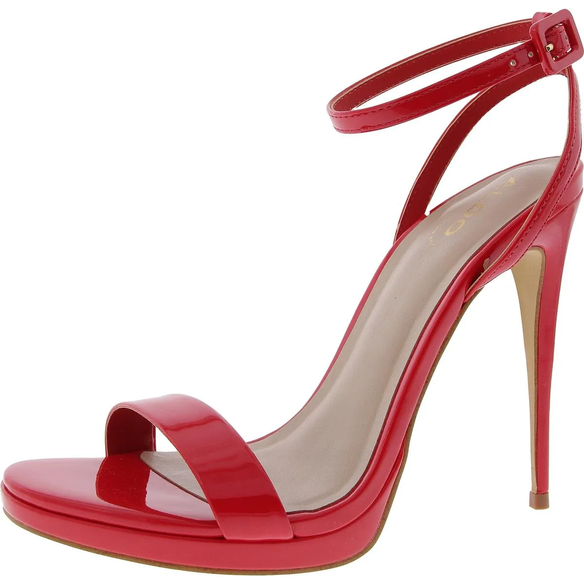 Kat Womens Patent Ankle Strap Pumps