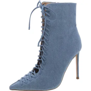 Katari Womens Zipper Lace-Up Ankle Boots