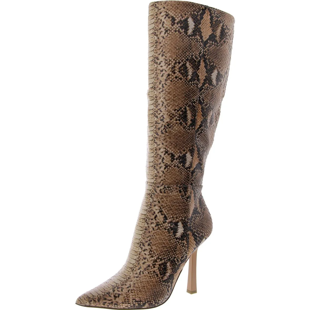 Kathleen Womens Leather Pointed Toe Knee-High Boots