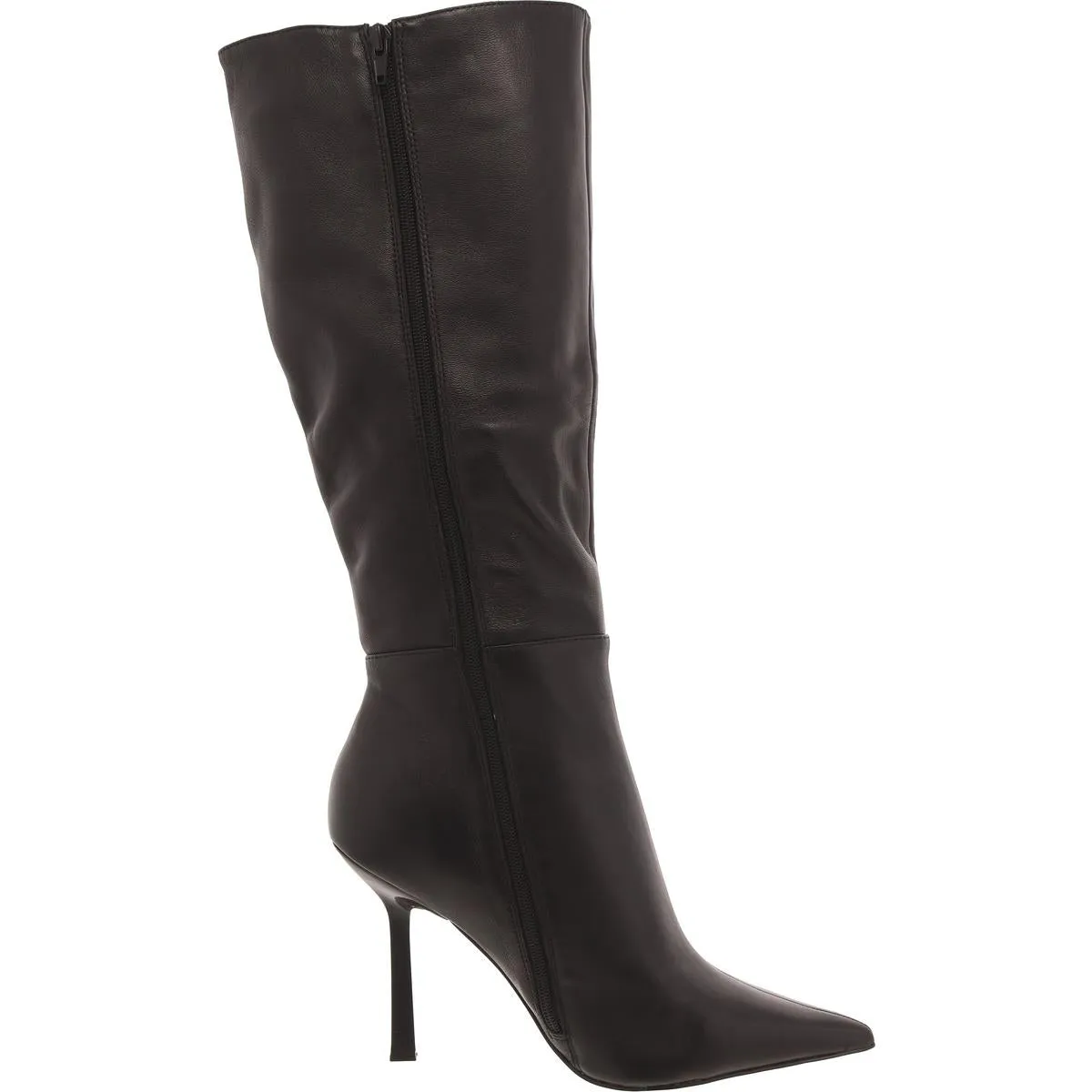 Kathleen Womens Leather Pointed Toe Knee-High Boots
