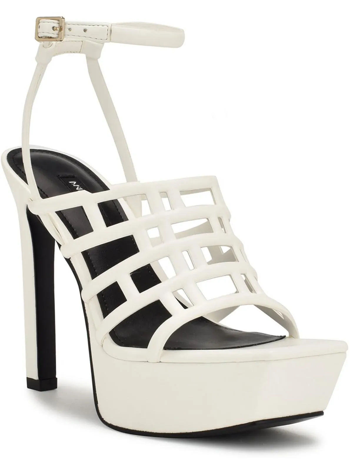 Kelinda 3 Womens Faux Leather Ankle Strap Heels