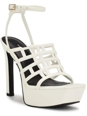 Kelinda 3 Womens Faux Leather Ankle Strap Heels