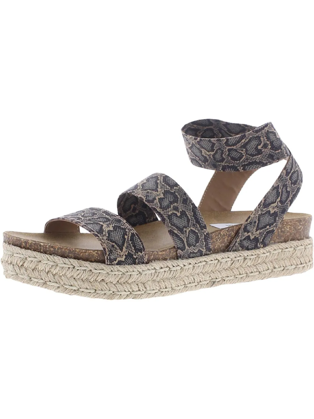 Kimmie Womens Ankle Strap Flatform Espadrilles