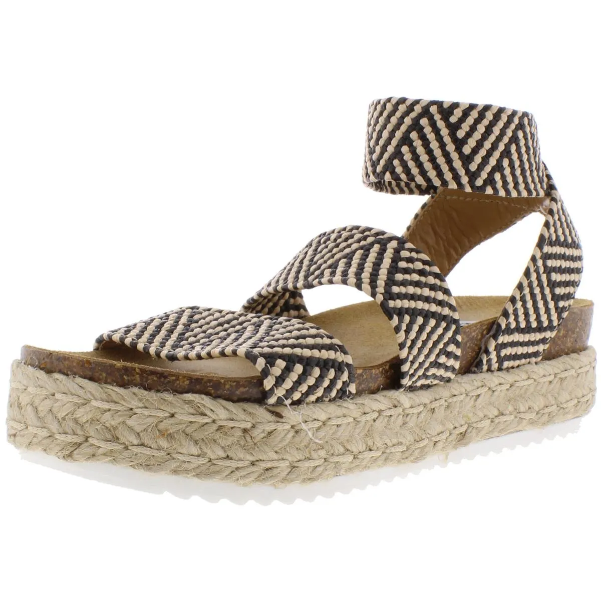 Kimmie Womens Ankle Strap Flatform Espadrilles