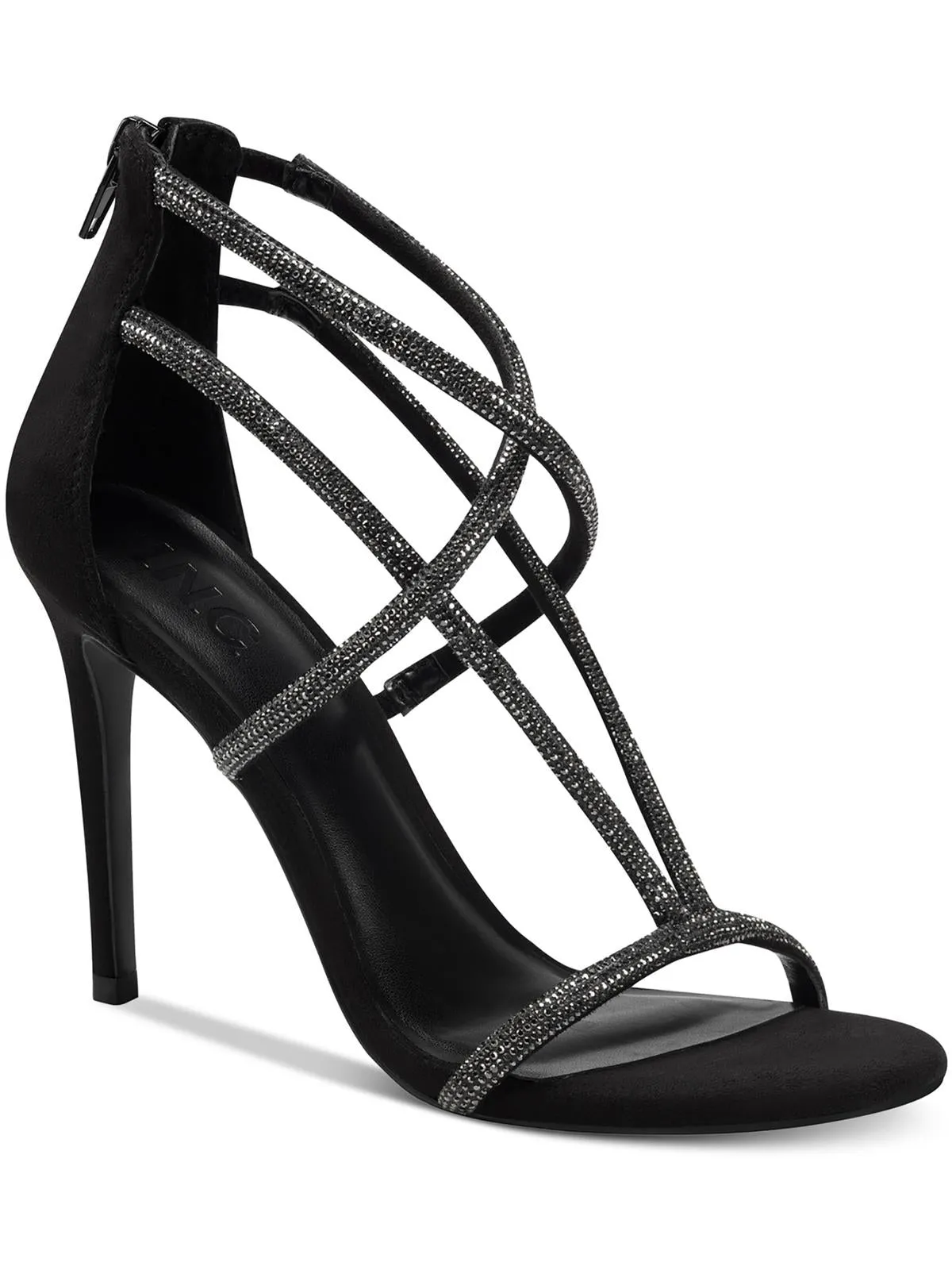 Krista Womens Open Toe Ankle Strap Heels