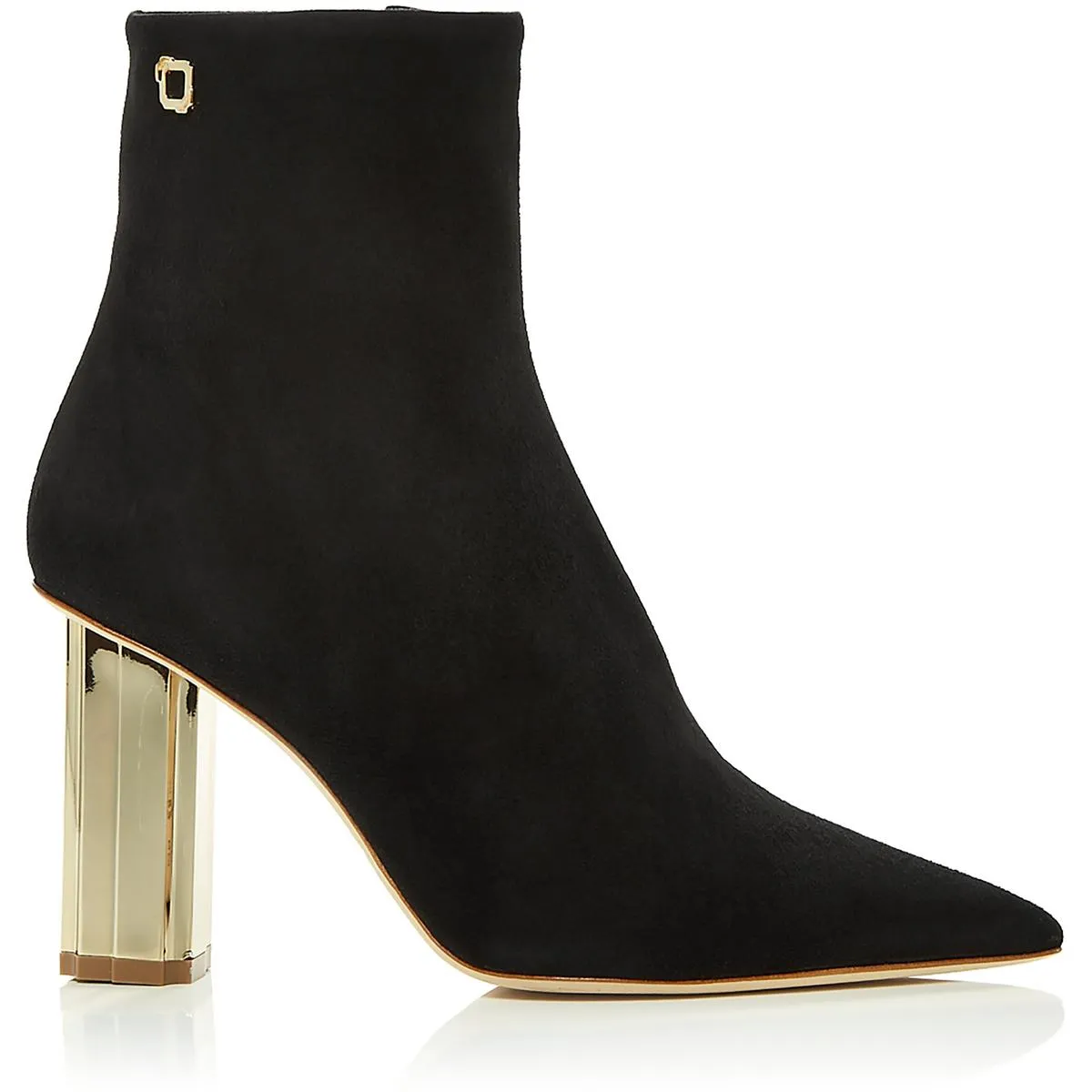 Laika Womens Suede Heeled Ankle Boots