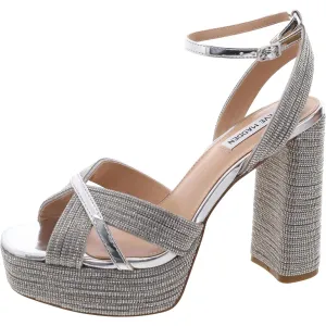 Laurel Womens Rhinestone Synthetic Ankle Strap