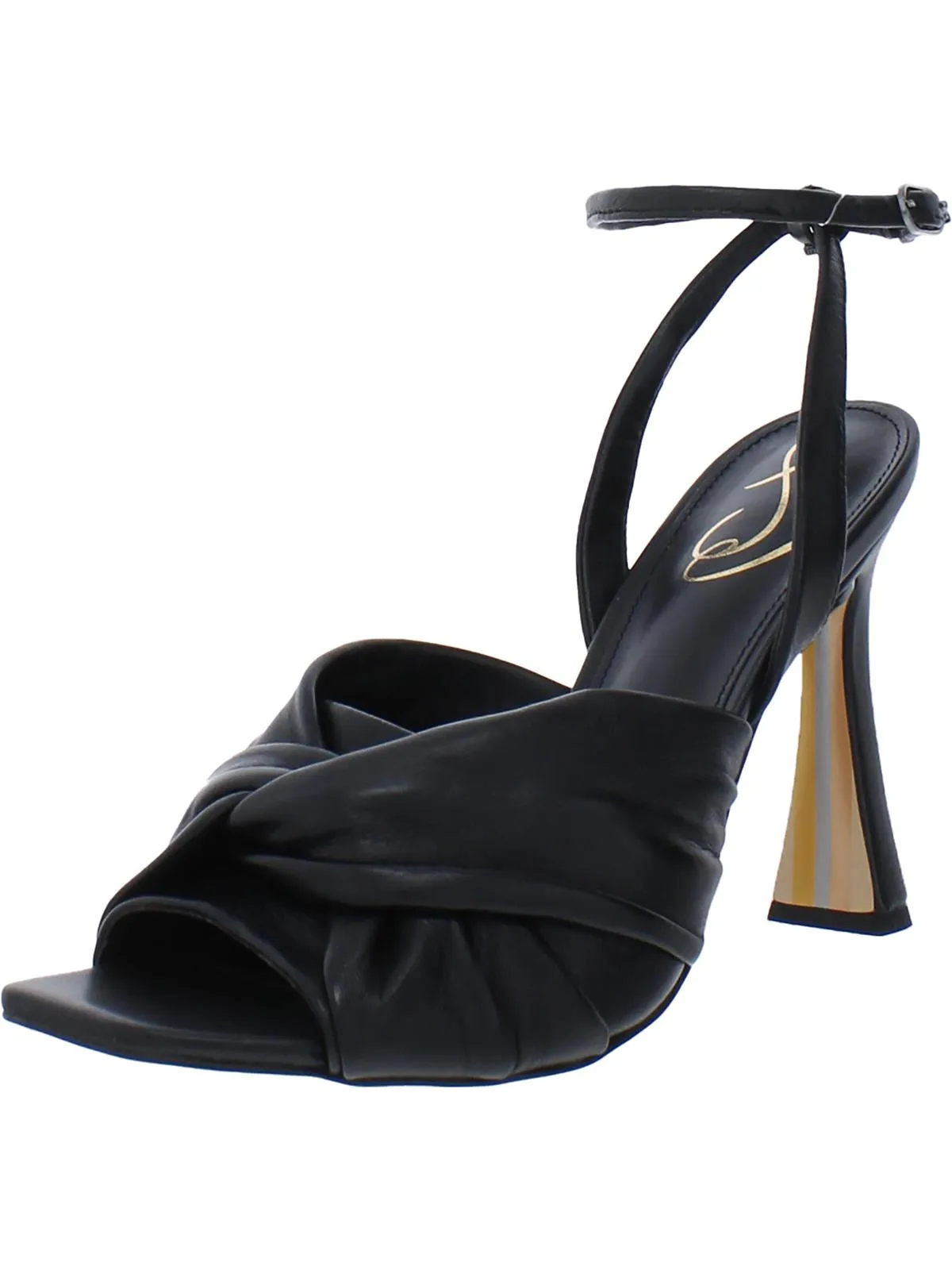 Lavendar Womens Knot-Front Ankle Strap Heels