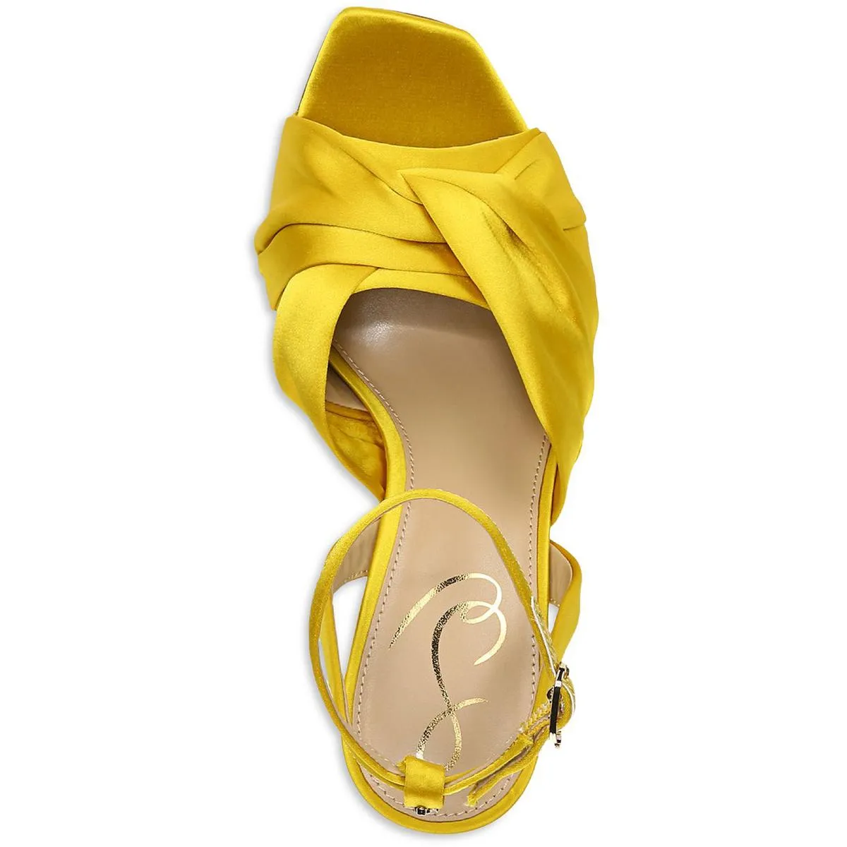 Lavendar Womens Knot-Front Ankle Strap Heels