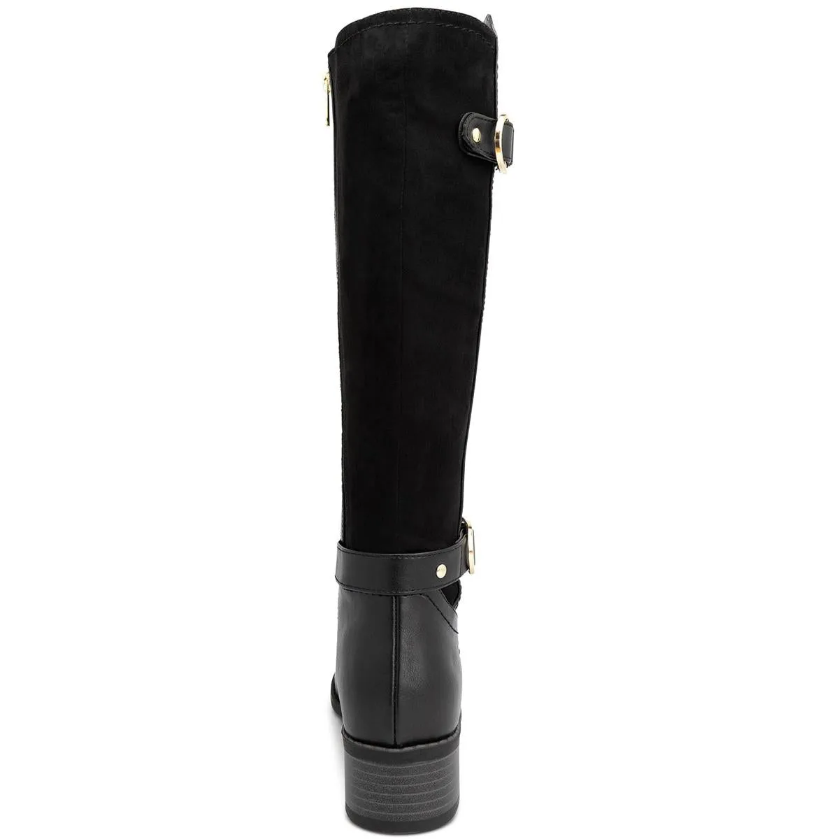 Leandraa Womens Faux Leather Riding Boots Knee-High Boots