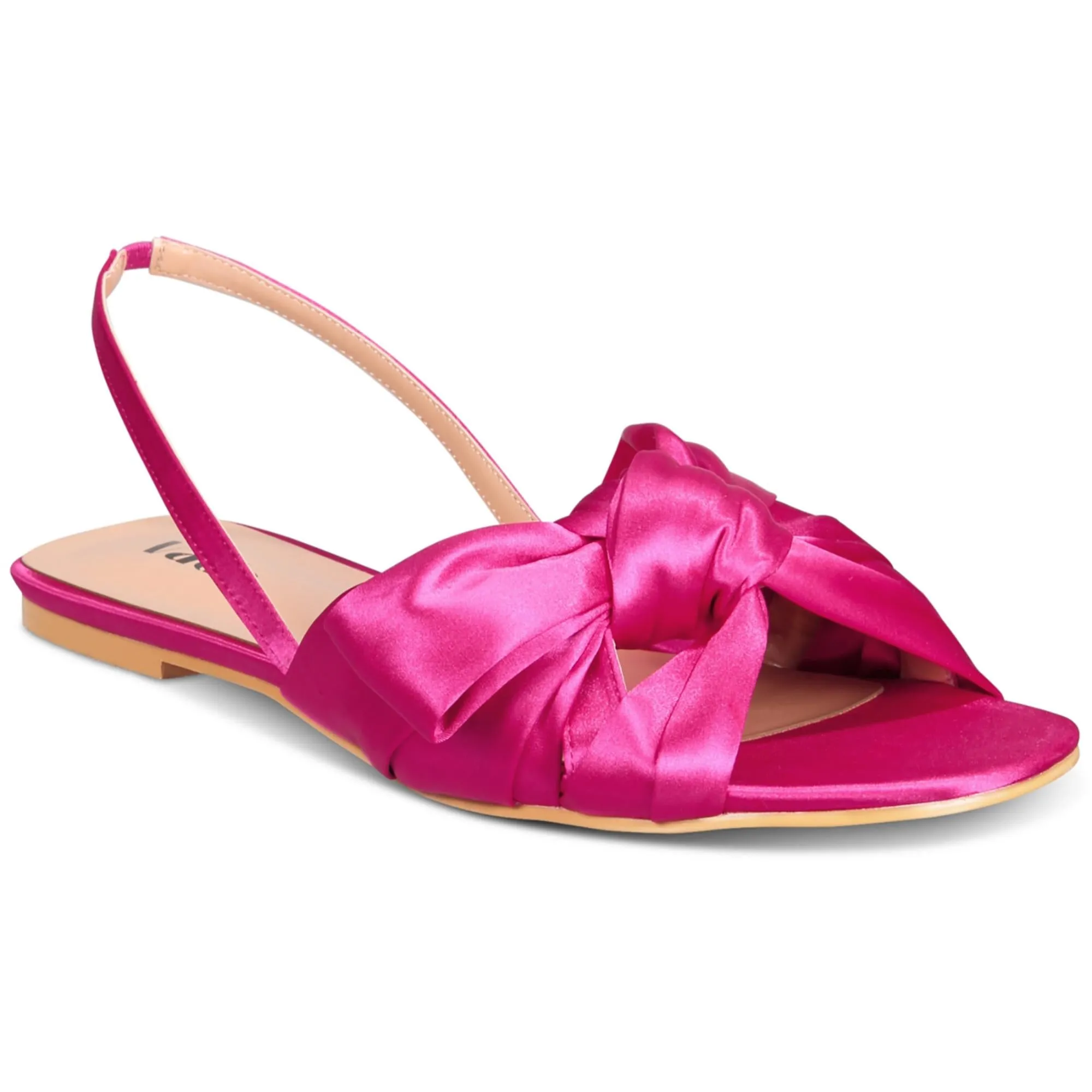 Lila Womens Sateen Knot Front Ankle Strap