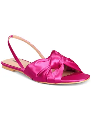 Lila Womens Sateen Knot Front Ankle Strap