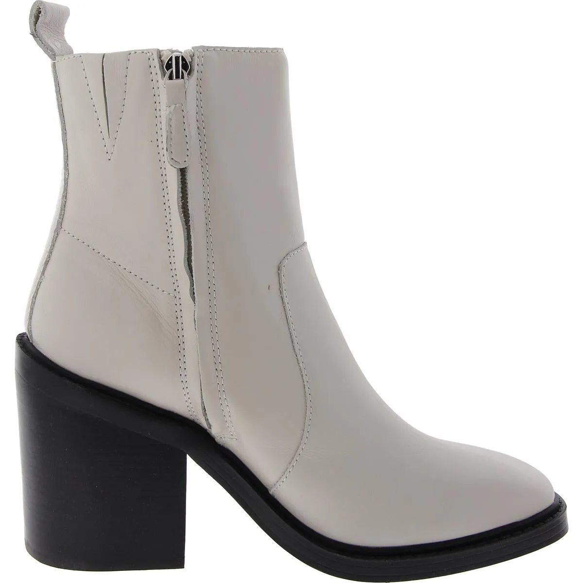 LINA Womens Leather Zipper Mid-Calf Boots