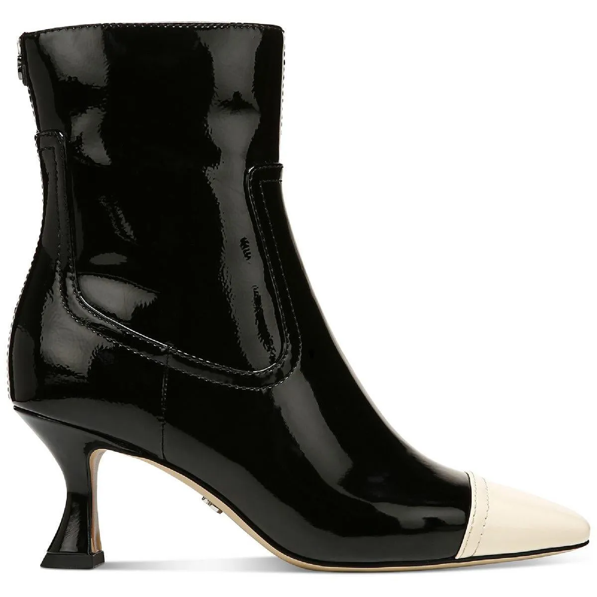 Livia Womens Patent Square Toe Ankle Boots